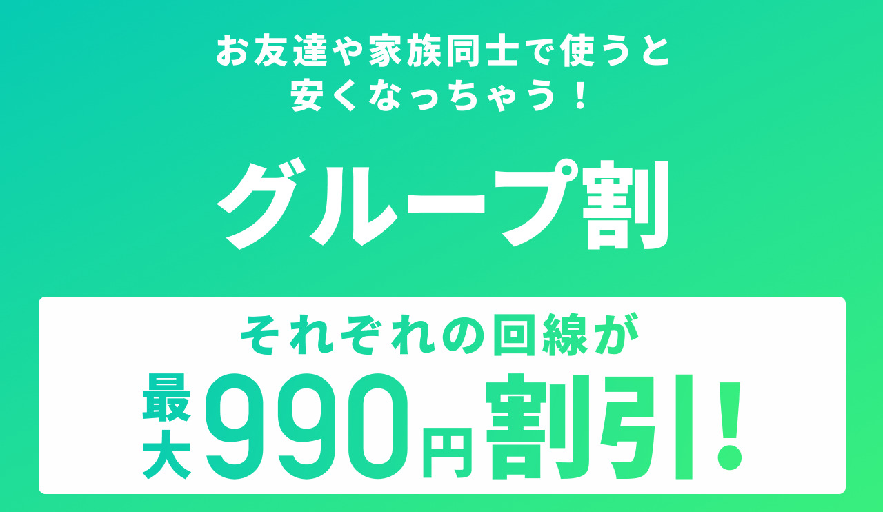 フレッツ・グループ割で最大990円OFF